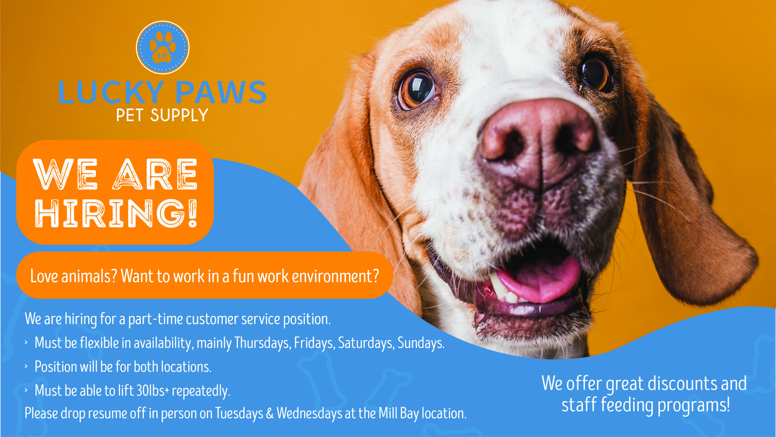 Lucky Paws Pet Supply - We are Hiring!